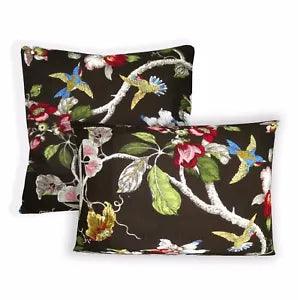 ai02a Green Pink Yellow Nude Cream Dark Brown Lily Cotton Fabric Cushion Cover