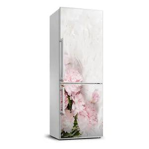3D Art Refrigerator Wall Kitchen Removable Sticker Magnet Flowers Marble peonies