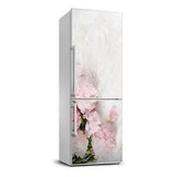 3D Art Refrigerator Wall Kitchen Removable Sticker Magnet Flowers Marble peonies
