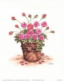 Nina Prints, Geranium Floral Planter Potted Carnations Set of 3 8x10