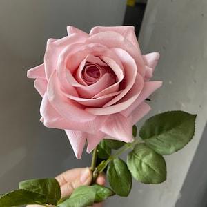 29.5" Real Touch Dusty Rose Pink Roses, Faux Garden Roses, Artificial Roses, DIY Florals, DIY Wedding Bouquet, Home/Kitchen Decorations