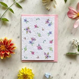 Plantable card wild flowers, seeded card, card to plant, made in quebec, Canada - Carte ensemenc??e de Fleurs, carte ?? planter fait au qu??bec