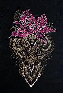 DIY Cross-stitch Embroidery Kit Peony Flower stitching needlepoint