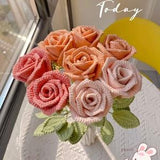 Finished Crochet Rose?¨¹Crochet Flower|Handmade Knitted Flowers|Crochet Flower Bouquet|Mother's Day Gift|Home Decor|Gift For Her|Crochet Idea