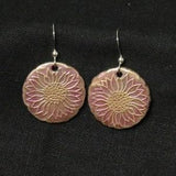 Sunflower Bronze Patina Earrings