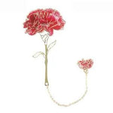 1 red peony flower bookmark metal bookmark 385