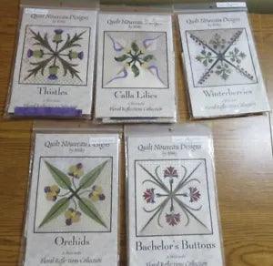 QUILT NOUVEAU DESIGNS FLORAL REFLECTIONS COLLECTION CHOICE OF BLOCKS