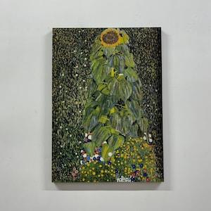 Gustav Klimt The Sunflower, Green Art, Famous Canvas Poster, Flower Wall Decor, Klimt Sunflower Wall Art, Reproduction Canvas,