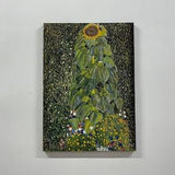 Gustav Klimt The Sunflower, Green Art, Famous Canvas Poster, Flower Wall Decor, Klimt Sunflower Wall Art, Reproduction Canvas,