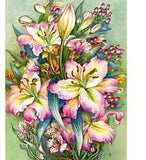 Diamond Painting Lily Flowers Lovely Design Portrait Embroidery House Decoration