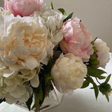 Large Real Touch Silk Peonies & Silk Hydrangea Bouquet | Silk Peony Flower Arrangement | Peony Bouquet |Wedding flowers |Bridal bouquet