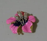 Large Purple Lily Enamel Flower Floral Fashion Brooch Pin Brand New FREE P&P