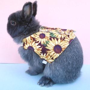 Sunflower Vest, Pet Bunny Harness/Vest, Bunny Small Pet Harness, Rabbit Clothing Dress, Chinchilla Guinea Pig