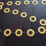 Handmade paper sunflower garland, party, decoration, cardstock, spring