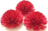 Paper Flower Handcrafted 3.5" Red Carnation Wedding Party Home Backdrop Decor