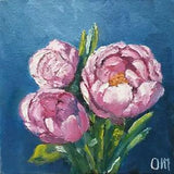 Peony Original  Painting  Flower wall art Floral Oil painting