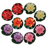 10XArtificial Lotus Water Lily Floating Flower Pond Fish Tank Plant Garden Decor