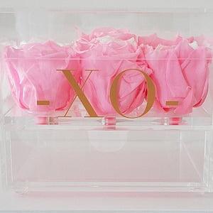 3 year eternity roses African pink / Gift for her / Anniversary Gift / Engagement box / Bouquet Gift