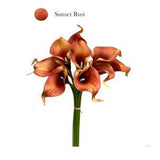 10stem Bundle-True touch real touch calla lily Sunset rust
