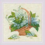 Riolis counted cross stitch kit "Forest Lily of the Valley", 25x25cm, DIY