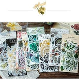 C2 |Back IN Stock Now | 60pcs Washi Stickers Pack [6 types] | Green Plant | Flower | Vintage | Decorative | Scrapbooking | Bullet Journals
