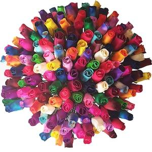 100 x Wooden Roses Single Stem Wooden Rose Buds Many Colours Choose Your Colours. Loose Single Roses for Craft, Home D¡§?cor, Create Bouquets