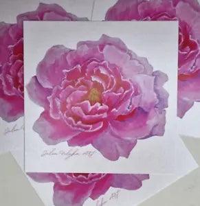 Postcard UA Peony Original Art Printed