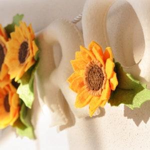 Sunflowers nursery decor, baby name banner
