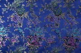 BY 1/2 YARD X 28" CLASSIC DAMASK JACQUARD BROCADE: CARNATION FLORAL CLOVE BLUE