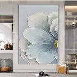 Abstract Peony Bloom Wall Art Decor Poster Handmade Canvas Oil Painting Texture