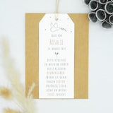 Flower Seed Guest Gift Baptism, Flower Seed Bag Personalized, Guest Gift Baptism Girl, Dove, Collection 