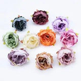 10pcs Silk Peony Head Wall Home Decoration Artificial Flower Floristic Accessory