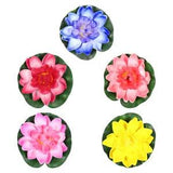 5 Pcs Baby Lily Pads for Ponds Artificial Lotus Flowers Decoration