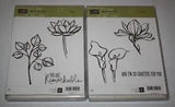 Stampin Up Retired Cling Acrylic REMARKABLE YOU Flowers Lilies Grateful NEW