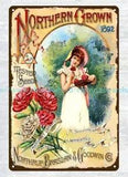 1892 Pink Carnations Flowers Seed Packet Catalogue metal tin sign farm house art