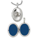 Orchid Jewelry Sterling Silver Orchid Photo Locket Handmade Flower Jewelry OR3-V