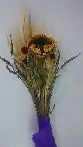 Dried Mixed Lavender sunflowers barley craspedie  bundle