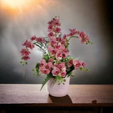 23" Butterfly Orchid Arrangement in Ceramic Vase, Flower Arranging, Fake Plant Luxury Flower Display, Birthday Gift Orchid for Mothers
