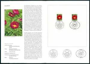 GERMANY FOLDER 2014/44 FLORA BLUMEN PFINGSTROSE FLOWERS PEONY