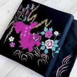 Japanese Kimono Nagoya Obi Lion And Peony Embroidery Flower  Pure Silk