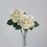 Cotton Anniversary White Rose Bouquet of 2 Roses / 2nd Wedding Anniversary Gift for Her / 2 Year Anniversary Cotton Paper White Rose Bouquet