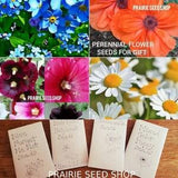 Perennial Flower Seeds Christmas Gift Set, 4 Types Cold Hardy Flowers, Multipack Seed Mom Grandma Aunt Friend Wife Gardener Canada Dad