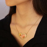 Dried Daisy Necklace | Heart Shape Flower Necklace | Gold Chian Necklace | Pressed Chrysanthemum Jewelry | Gift For Lover