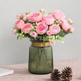 Rose Bouquet of Artificial Flowers, Realistic Silk Plants