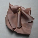 DUSTY ROSE Silk Ribbon, Bias Cut, Wedding Bouquet, Bridal Ribbon, Naturally dyed, Wreath ribbon, 2.5 yards