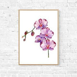 Purple Orchids Prints, Orchids Print, Orchids Flowers, Orchids Painting, Orchids Plant, Botanical Prints, Botanical Art, Botanical Wall Art