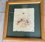 Framed Pressed Flowers Signed