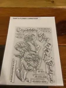 Altenew Paint a Flower Carnations Flowers Rubber Stamps