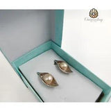 S925 Sliver Freshwater Calla Lily Cream White Beaded Pearl Stud Earrings Gift