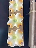 Set of 3 Yellow Lily Shaped Flowers Floating Candles Blue Pacific Imports